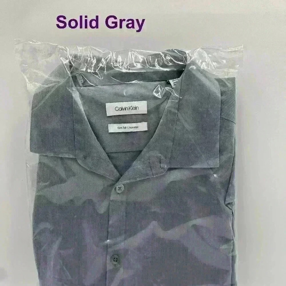 Mens Calvin Klein SlimTall Two choices left 16.5 or 17 neck stretch non-iron - Picture 11 of 14